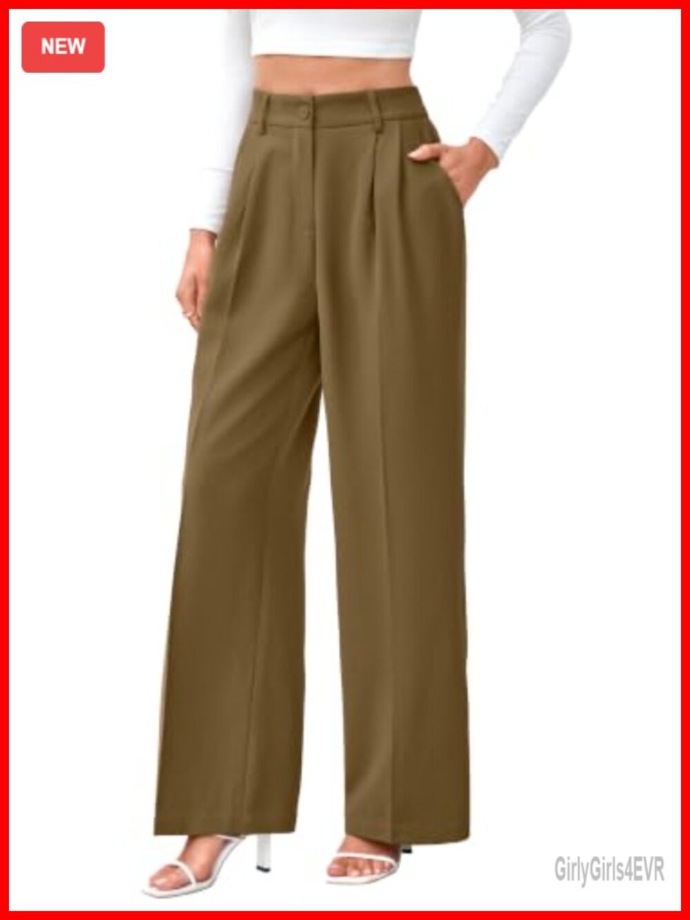 Wide Leg Dress Pants Women High Waist Business Casual Work Slacks